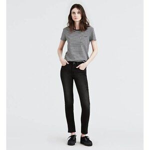 NWOT‎ Levi's High Rise Skinny Jeans in Black Embroidered 25